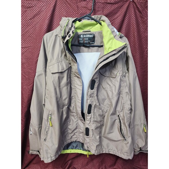 Killtec 4x Tec 2000 women's jacket Size 16. Light Beige, Lime Green. Many Pocket - Picture 5 of 12